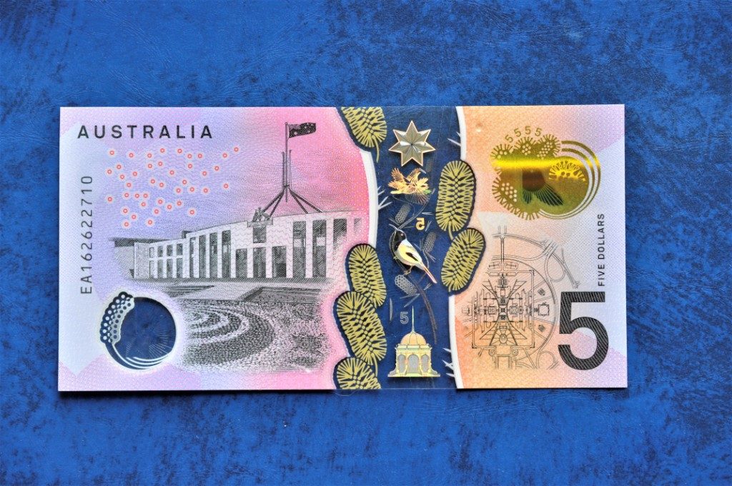 オーストラリアドル ポリマー幣+旧紙幣105ドル美術品/アンティーク