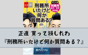 正直、買って損した。『刑務所にいたけど何か質問ある？』