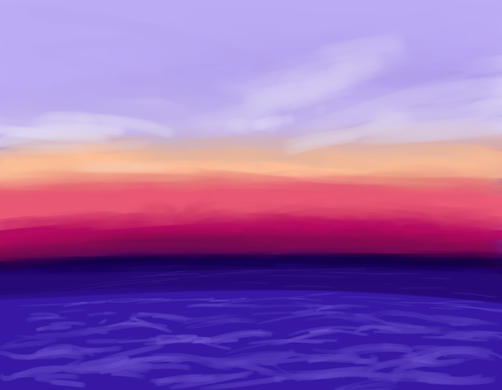 それなりに描ける Firealpaca 背景 夕焼け海原の描き方 シアターカミカゼ