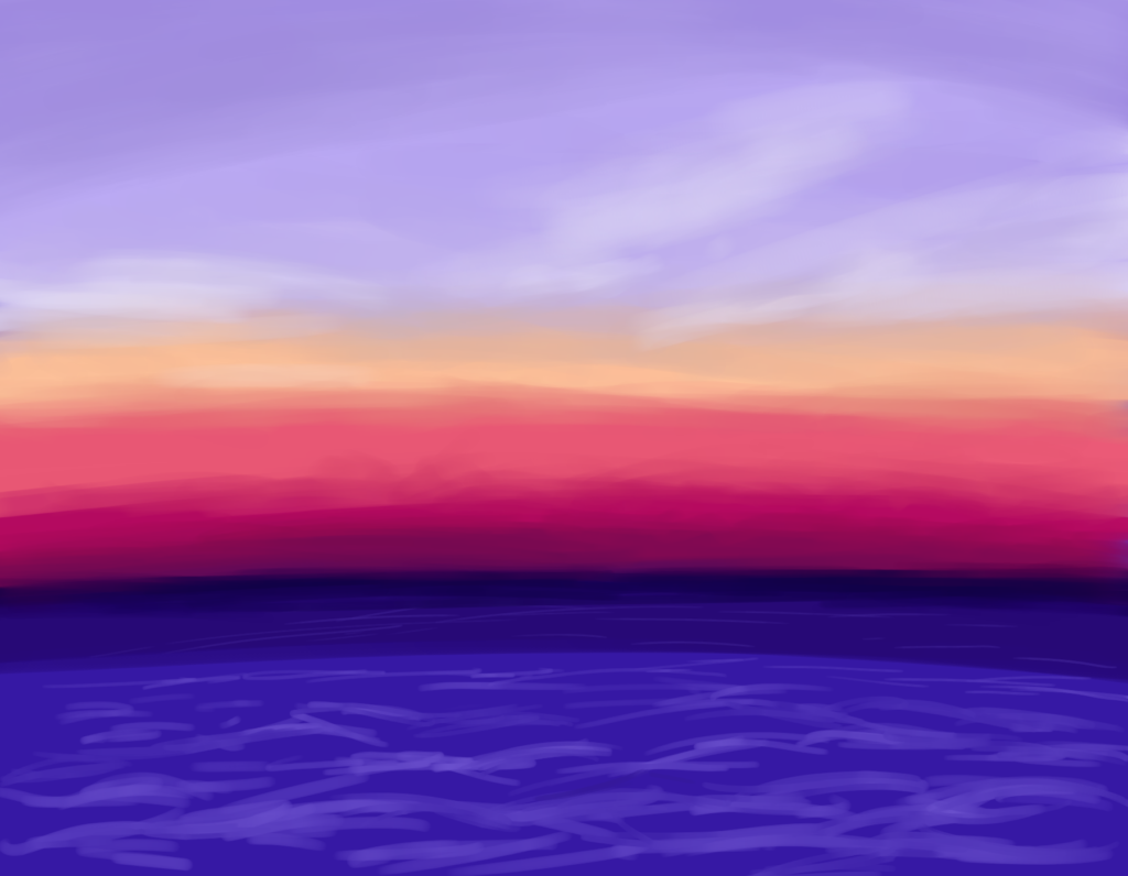 それなりに描ける Firealpaca 背景 夕焼け海原の描き方 シアターカミカゼ