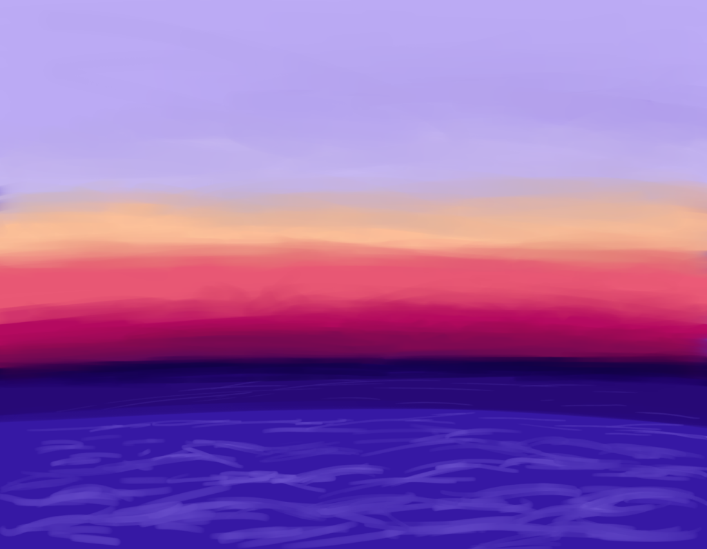 それなりに描ける Firealpaca 背景 夕焼け海原の描き方 シアターカミカゼ