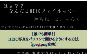 【誰でも簡単！】HEIC写真をパソコンで開けるようにする方法【jpeg,png変換】