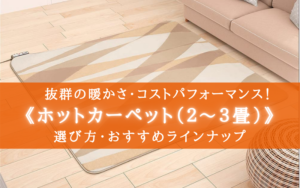 【2024年】抜群の暖かさ！ホットカーペットおすすめランキング【2~3畳】
