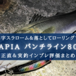 【横縦の二刀流!】APIA パンチライン80 実釣インプレ評価【S字&ゆらゆらフォール!】
