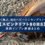 【良く飛ぶ沈む!】スピンドリフト80HSはヒラメ釣りに最適!【実釣インプレ評価まとめ】