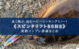 【良く飛ぶ沈む！】スピンドリフト80HSはヒラメ釣りに最適！【実釣インプレ評価まとめ】