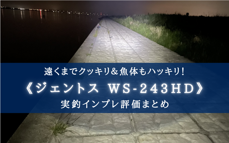 【夜釣りに最適！】ジェントス WS-243HDの実釣インプレ【赤色灯＆ズーム搭載】