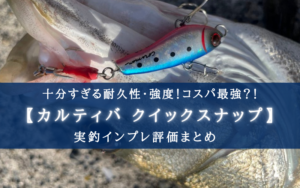 【とにかく安い!】カルティバ クイックスナップの実釣インプレ評価【コスパ最強格!】