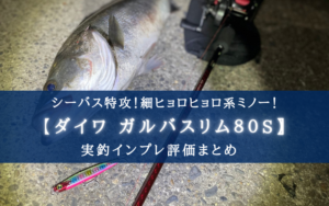 【春夏シーバス特攻！】ガルバ スリム80Sの実釣インプレ評価【使い方＆おすすめカラーも！】