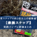 【買う価値なし?】鉄腕スナップの実釣インプレ評価【適正価格ならば買うべし!】
