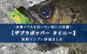 【超ムズイ!】ジップベイツ ザブラポッパータイニーの実釣インプレ評価まとめ