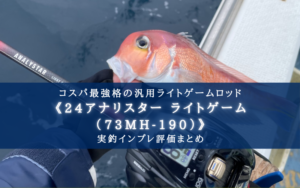 【実釣レビュー】24アナリスター ライトゲーム （73MH-190）のインプレ評価